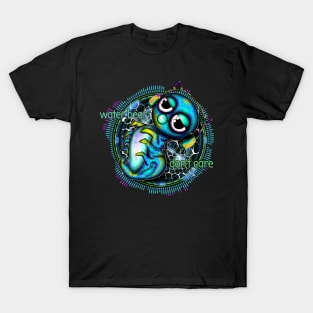 Waterbear don't care Blue T-Shirt